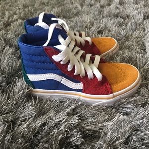 Preschool Boy Size 11 Color Block Hi-Top Vans